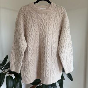 Aritzia Cable Knit Sweater - Cream